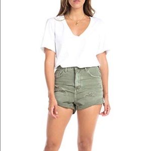 One Teaspoon High Waisted Bandit in Super Khaki